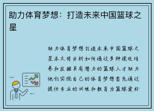 助力体育梦想：打造未来中国篮球之星